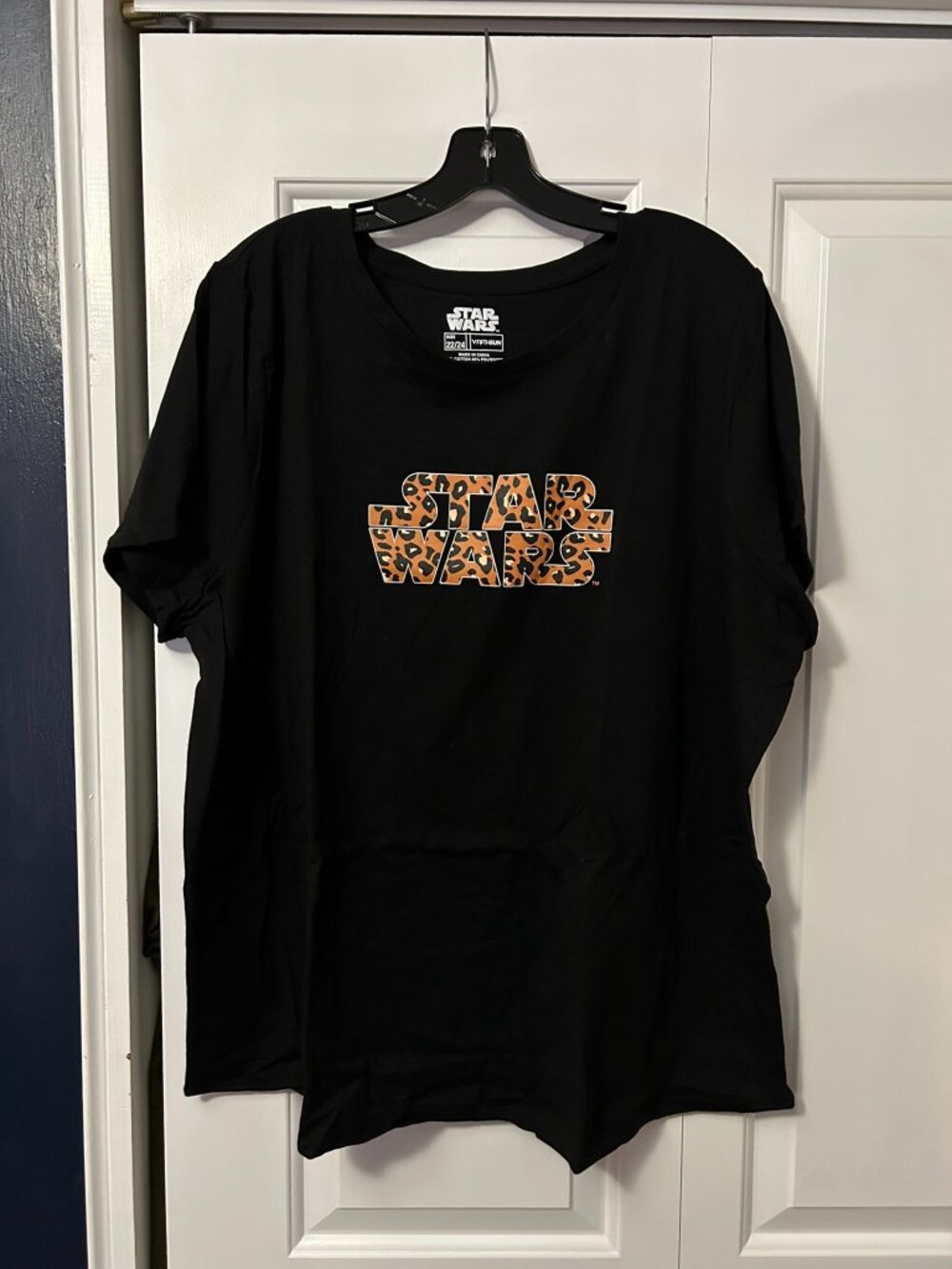 Star Wars Basic Logo Cheetah Print Fill Tee WOMENS 22/24 **NWOT**